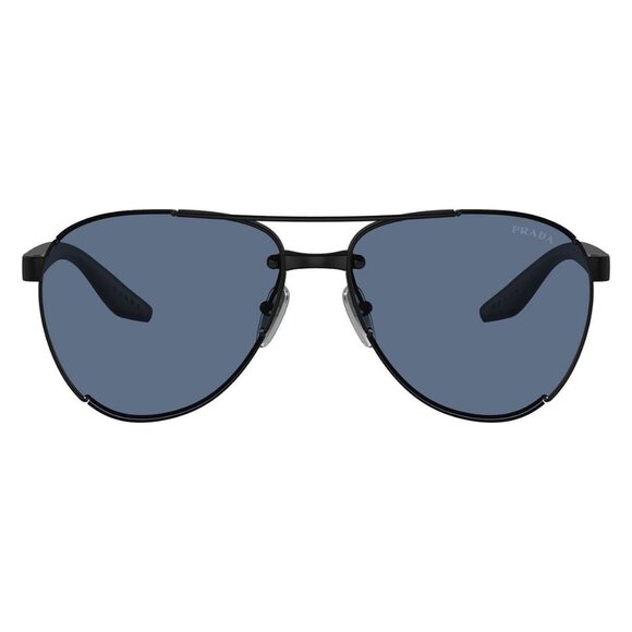 New PRADA LINEA ROSSA Black Aviator PS 51YS 1BO-06A Sunglasses - Picture 2 of 6